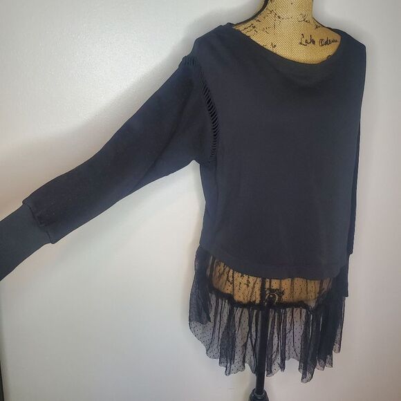 By Anthropologie Tulle Sweatshirt Size XS - Picture 7 of 13